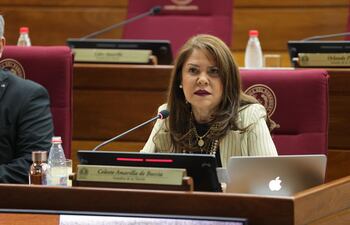 Celeste Amarilla (PLRA), senadora.