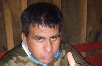 Danubio Daniel Estigarribia Blanco, desaparecido desde diciembre del 2021.