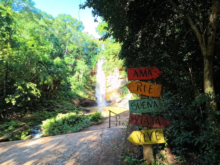 Uno de los saltos que forman parte de Chacurrú Ecoturismo.