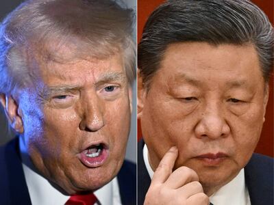 El presidente de Estados Unidos, Donald Trump (i) y el mandatario chino, Xi Jinping, en una combinación de fotos. 