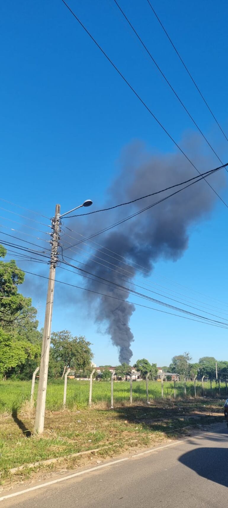 generada por el incendio.