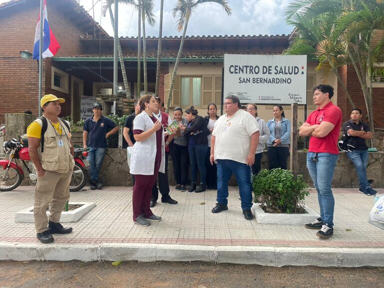 El Centro de Salud de San Bernardino fue otro de los puntos visitados por funcionarios del Senepa.