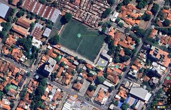 Vista satelital del Club Recoleta.