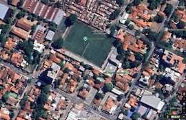 Vista satelital del Club Recoleta.
