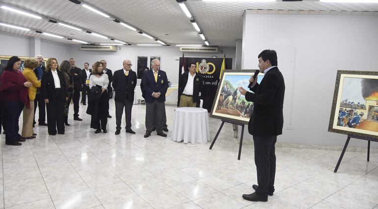 El historiador Almides Alcaraz Enrique hizo la narrativa de los cuadros históricos.