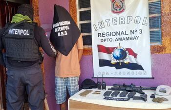 Jonh Wesley Silva Velozo (25), detenido en Capitán Bado.