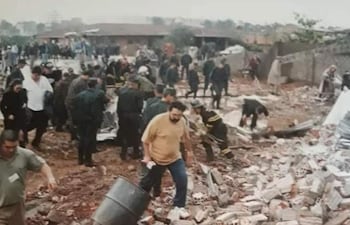 El tinglado del Club 3 de Febrero quedó reducido a escombros. Actualmente en el sitio se encuentra un supermercado.