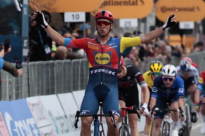 El ciclista italiano Jonathan Milan (24 años) ganó la segunda etapa de la Tirreno-Adriático.