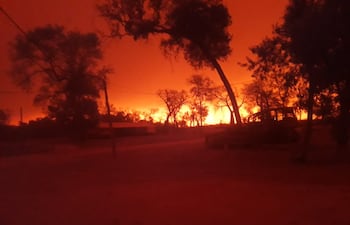 Escena apocalíptica es la que se vivió por varios días durante los incendios en la zona de Chovoreca.