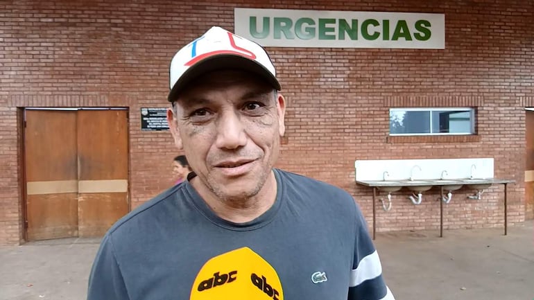 Elvio Cantero, hijo de una paciente del Hospital Regional de Pedro Juan Caballero.