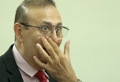 El senador colorado cartista Erico Galeano Segovia, en el juicio oral y público en su contra, en el marco de la causa en la que es acusado por supuesto lavado de dinero proveniente del narcotrafico.