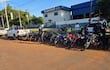 Las motocicletas incautadas durante el operativo ejecutado ayer por una comitiva interinstitucional.