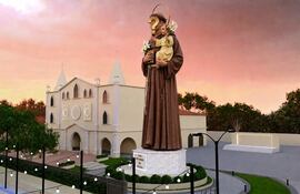 Estatua patronal prometido por un intendente liberal.