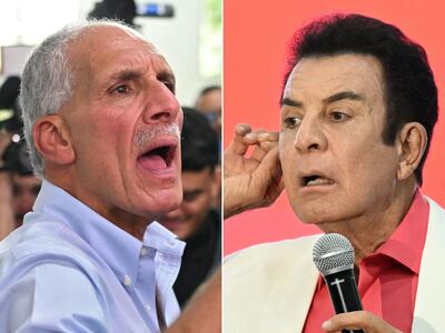 Los candidatos a presidente de Honduras, Nasry Asfura (i) y Nasry Asfura.