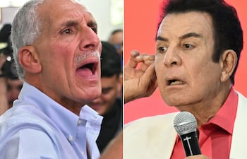 Los candidatos presidenciales de Honduras: Nasry Asfura (i) y Salvador Nasralla (d).