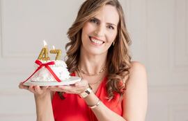 Gaby Mallorquín recibió feliz sus 47 años. Acá la vemos posando para la fotógrafa Angélica Escobar.