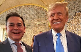 El canciller Rubén Ramírez y el presidente de EEUU Donald Trump.