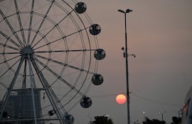 El atarceder en la Costanera de Asunción.