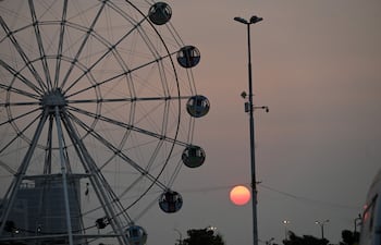 El atarceder en la Costanera de Asunción.