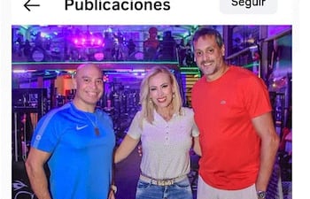 Posteo de Carol González, con la foto no autorizada de Víctor Niella.