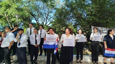 Protesta de funcionarios del Poder Judicial