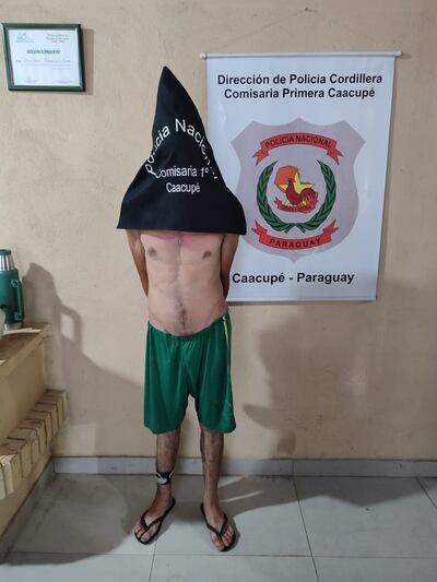 El sospechoso fue detenido a las 16:00 de ayer por agentes policiales de la comisaría 1° de Caacupé.