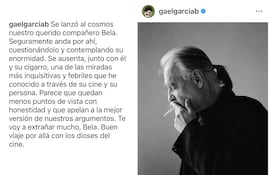 Gael García Bernal posteó su tribute a Béla Tarr (IG)