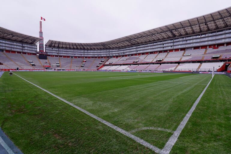 El estadio Nacional de Lima en la previa del partido Perú vs. Paraguay por la fecha 18 de las Eliminatorias Sudamericanas 2026.