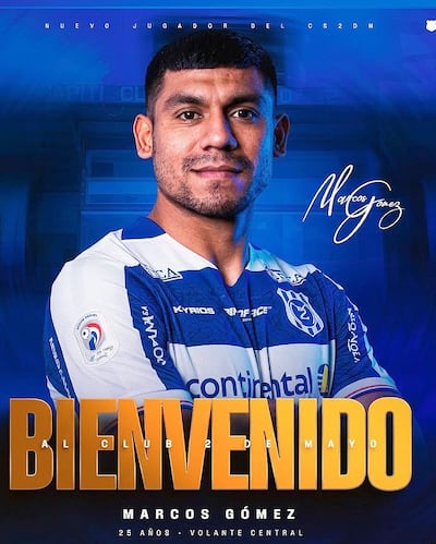 Marcos Gómez militará en el 2 de Mayo. Un futbolista iniciado en Olimpia de gran potencial cuya carrera parece ir de mayor a menor.
