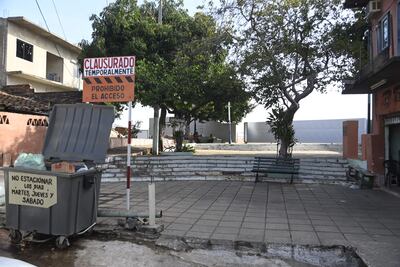 El mirador se encuentra clausurado luego de varios desplomes que ocurrieron y que representan inseguridad para cualquier visitante.