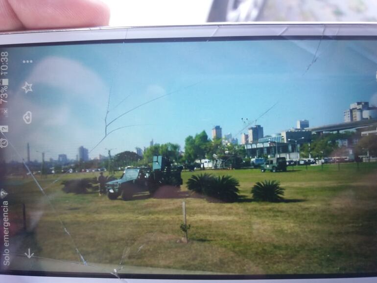 Fotografías de la seguridad del Palacio de Gobierno, tomadas por los brasileños.