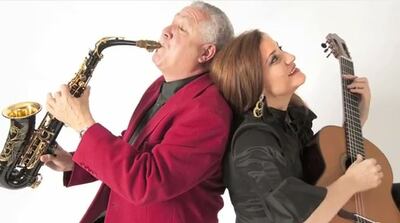 Paquito D'Rivera junto a Berta Rojas.