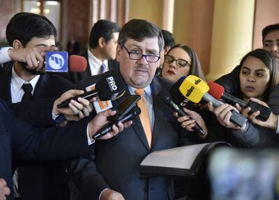 Blas Llano en Palacio de López.