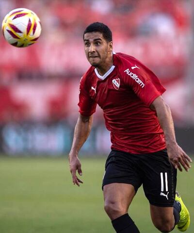 Cecilio Domínguez, delantero paraguayo de Independiente (Arg).