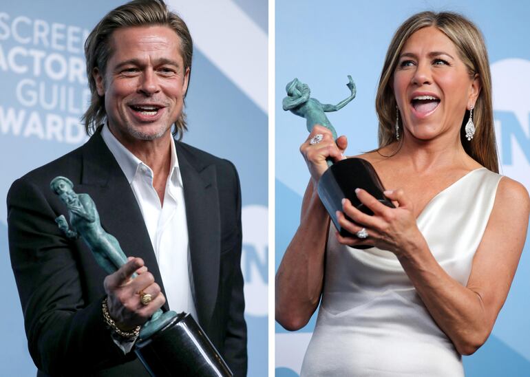 Brad Pitt ganó la estatuilla para Mejor Actor de Reparto por su actuación en la película 'Once Upon a Time in Hollywood'. Jennifer Aniston se quedó con el premio a la Mejor Actriz Dramática, por la serie 'The Morning Show'.