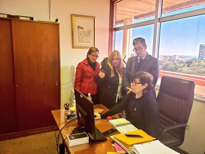 Los fiscales Marcelo Pecci, Liliana Alcaraz y Susy Riquelme.