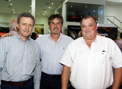 Rubén Irala, Luis Samaniego y José Bruno.