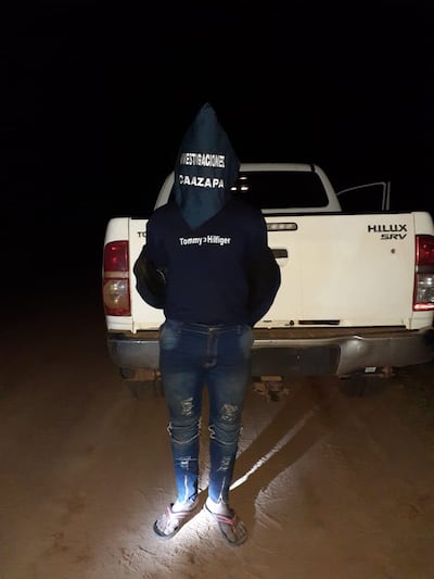 David Armando Rojas, detenido tras una persecución.