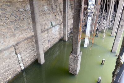 Así estaba ayer el muelle del Puerto de Asunción, con 90 cm en la marcación, cerca de los niveles históricos de aguas bajas.