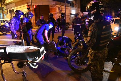 El efectivo del Grupo Lince que fue herido.