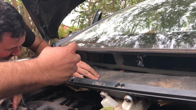 El vehículo contaba con compartimientos  ocultos.