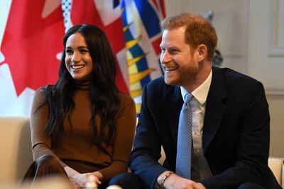 El príncipe Harry, el duque de Sussex y Meghan, la duquesa de Sussex, en Londres, el 7 de enero de 2020.