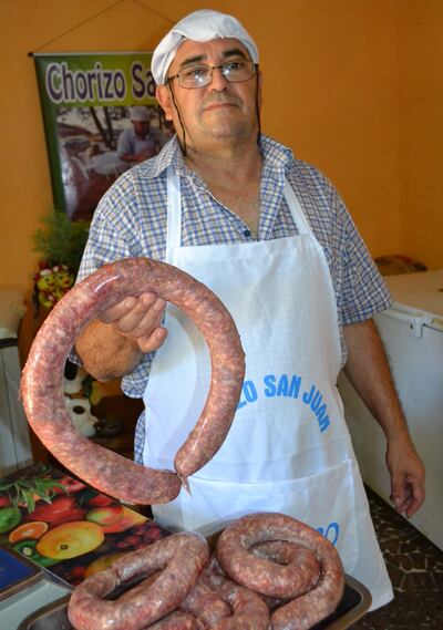 El chorizo sanjuanino es un menú de entrada muy popular.