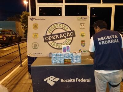 Las mercaderías fueron llevadas a la bóveda de la Receita Federal.