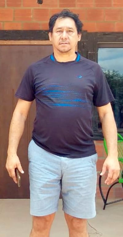 Óscar, en su domicilio en el Chaco.