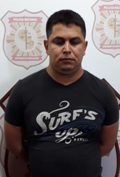 Éver Ramón Gayoso, supuesto criminal apresado.