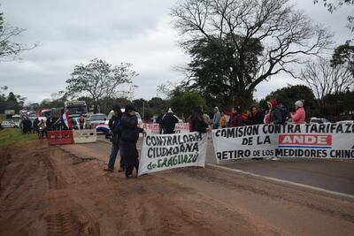 Los manifestantes cerraron la ruta por una hora.