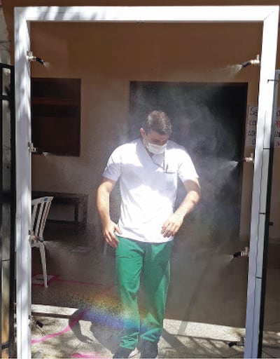 Aspersor desinfectante