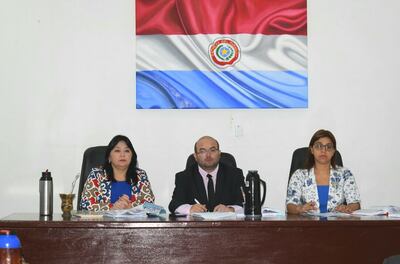 Los integrantes del Tribunal que dictó el fallo condenatorio.