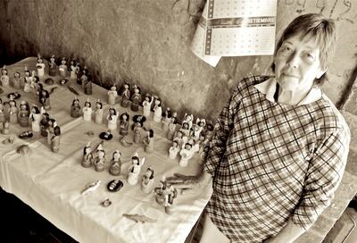 Imagen de la ceramista Rogelia Romero, de la ciudad de  Areguá, cuyas piezas formarán parte de este nuevo espacio en el CCDL.